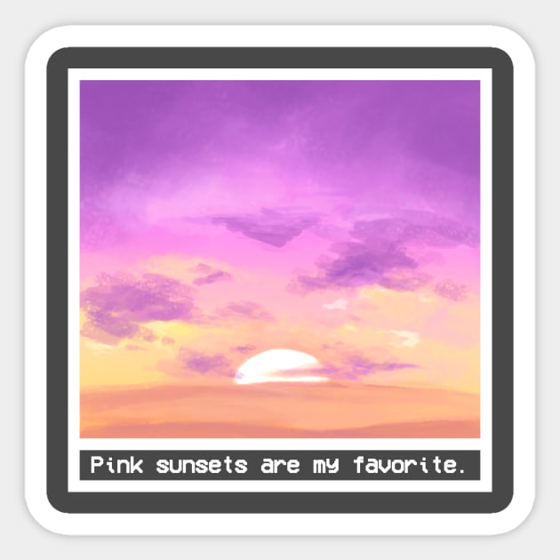 Pink sunsets Sticker by Pyromaniac